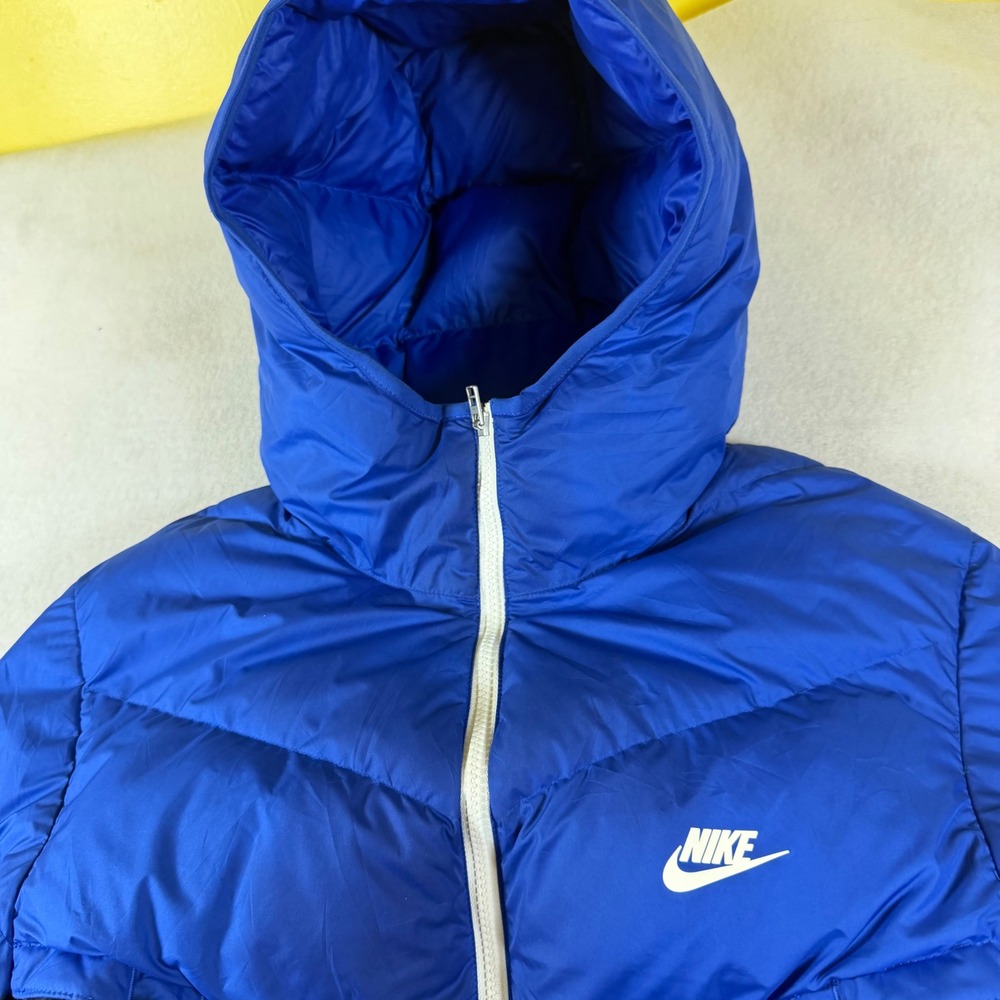Nike Storm-FIT Windrunner Puffer Jacket Blue Navy Colorblock Hooded Mens Small